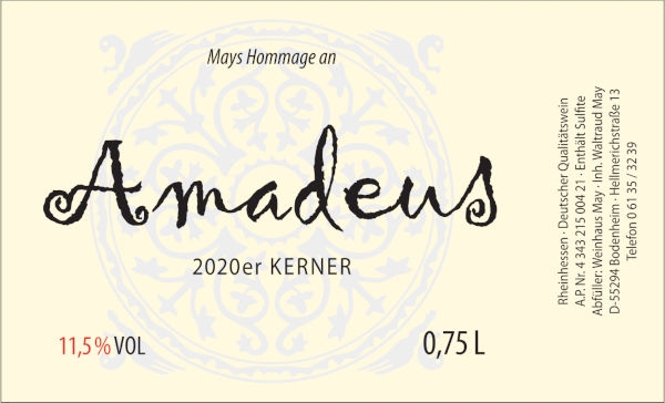 Weinhaus May Amadeus 2020