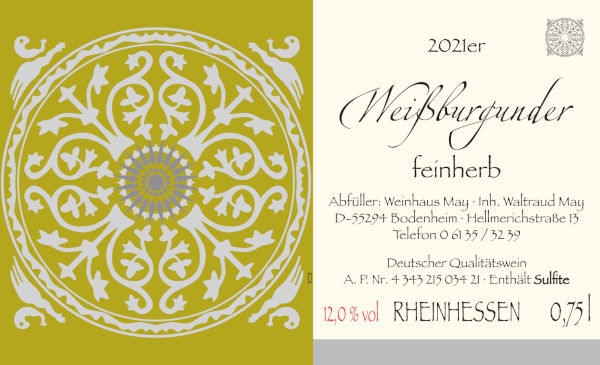 Weinhaus May Weißburgunder feinherb 2021